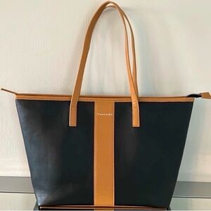 Tahari Kristen Faux Leather Work Laptop Bag NWT Retail$118
